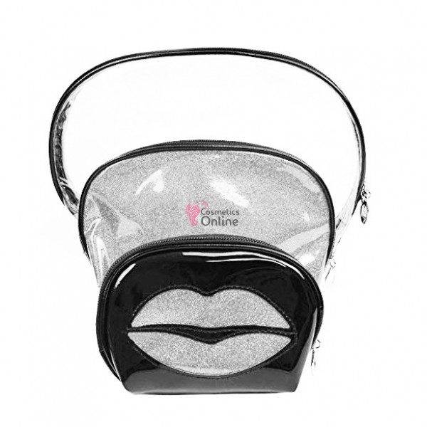 Portfard pentru Cosmetice si accesorii din 3 piese  KISS - Argintiu